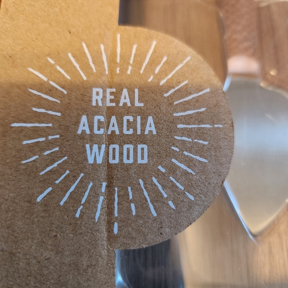 5pc. Refinery & Co Acacia Wood & Slate Cheese Board Set Hammered Copper Knives - Picture 7 of 12